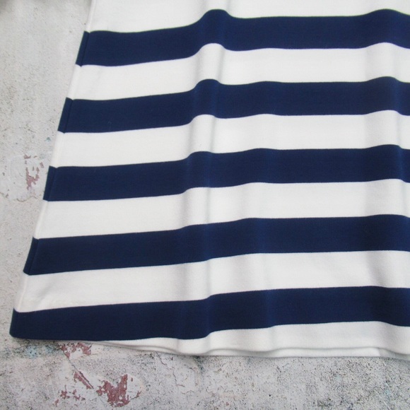 ANN TAYLOR Blue White Striped Sleeveless Fit Flare Dress Women’s Size 2 - Picture 8 of 13